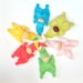 baby shower gifts teething waldorf doll for baby orange yellow lime green blue water purple magenta