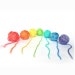 Rainbow wool seven bright colors in small skeins