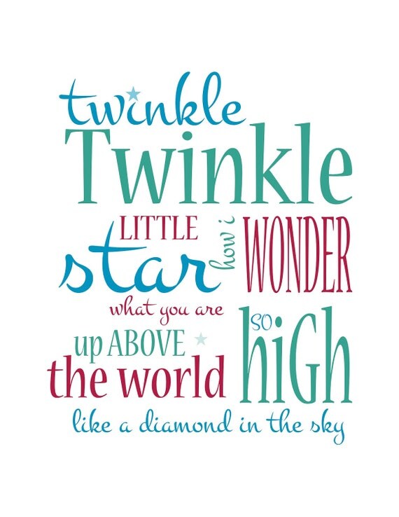 Items similar to Twinkle Twinkle Little Star on Etsy