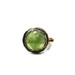 Unique Silver Gold Peridot Galaxy Ring - Peridot Moon