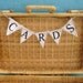 Weddings Banner, Navy and painted Burlap, Wedding, CARD bunting, A271a, rustic wedding accessory