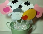 Farm Animal Zoo Birthday Party Table Decoration Centerpiece
