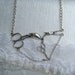 Embroidery Necklace Sewing Scissors Crane Silver