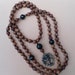 Mala Necklace Rosewood Black Onyx Dancing Nataraja Japa Mala Prayer Beads Yoga Jewelry Yoga Necklace Hindu God Meditation Necklace