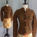 1960s Sweater Skirt 60s Plaid Mini Skirt Dress Set in Burnt Orange and Ochre Fall Fashion Womens Size Small