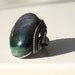 Indian Agate Ring, Green, Gray, Plum, Oxidized Recycled Sterling Silver, Natural Woodland Jewelry