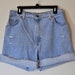 Vintage Levi's Shorts - Urban Style Denim Distressed High Waist High Rise Vintage Orange Label Shorts - Size 14 (32)