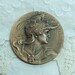 Vintage French Art Medal Bronze 20th Century Mercury Signed