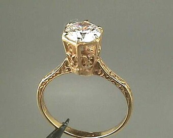 18k yellow gold vintage wedding ring