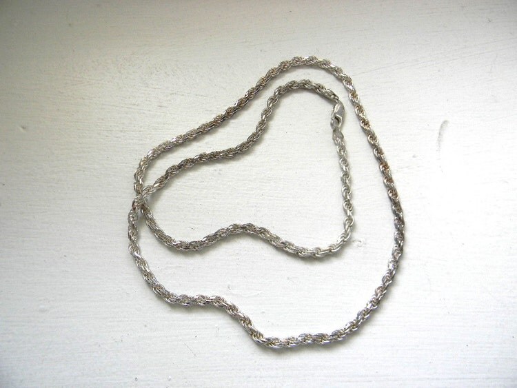 Silver cord necklace Clearance