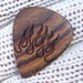 Handmade Custom Engraved Hot Rod Flames - Exotic Wood Guitar Pick - Caribbean Rosewood