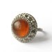 Baltic amber ring, vintage ring with genuine baltic amber
