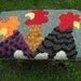 Hooked "Funky Chickens" Footstool