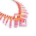 Ombre Statement Necklace in Hot Pink, Orange, Red Neon Rhinestone Swarovski Necklace