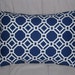 Pillow Cover. Blue. White. Geometric. 12 x 18. Accent Pillow Covers. Decorative Pillow Covers