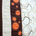 Stroller Quilt, Travel Blanket, Play Mat, Crib Quilt in Orange, Cream and Brown Circles by Nstarstudio