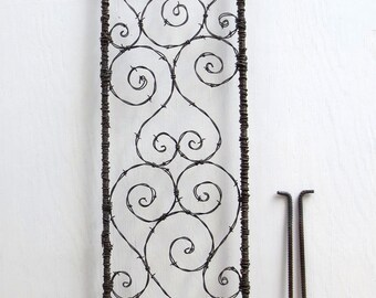 Lovely Spirals 70" X 12" Barbed Wire Spirilian Trellis Made to Order