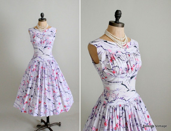 Vintage 1950s Dress : 50s Novelty Print Cotton by RaleighVintage