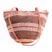 Vintage Sisal and Brown Leather Woven Market Bag