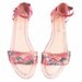 Vintage Red Leather Woven Color Block Sandals Size 9.5