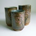 3 Hand-Painted Cups - wood-fired pottery, tumbler