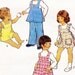 70s Vintage Toddlers Pattern Style 4758 Girls Pinafore Dress Top Pants & Size 2 Breast 21