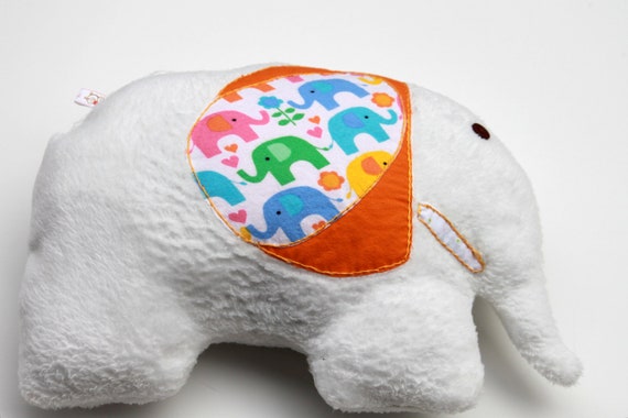 orange elephant pillow