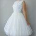 Vintage 1960s Formal Dress - White Chiffon Turquoise Velvet Bolero Wedding Prom Formal Bridesmaid Dress