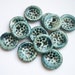 Aquamarine Blue Dimpled Ceramic buttons