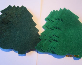 Large Evergreen Felt Trees Die Cuts -DIY Felt Christmas Trees Ornaments-Quiet Books-Christmas Tree Shapes-DIY Ornaments-Felt Kids Crafts