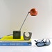 60s Lightolier design lamp - Lytegem desk lamp - Hermes orange/persimmon - New Old Stock - Mad Men office