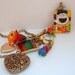 I love Lucy Peanuts vintage recycle one of a kind rainbow colorful hearts necklace