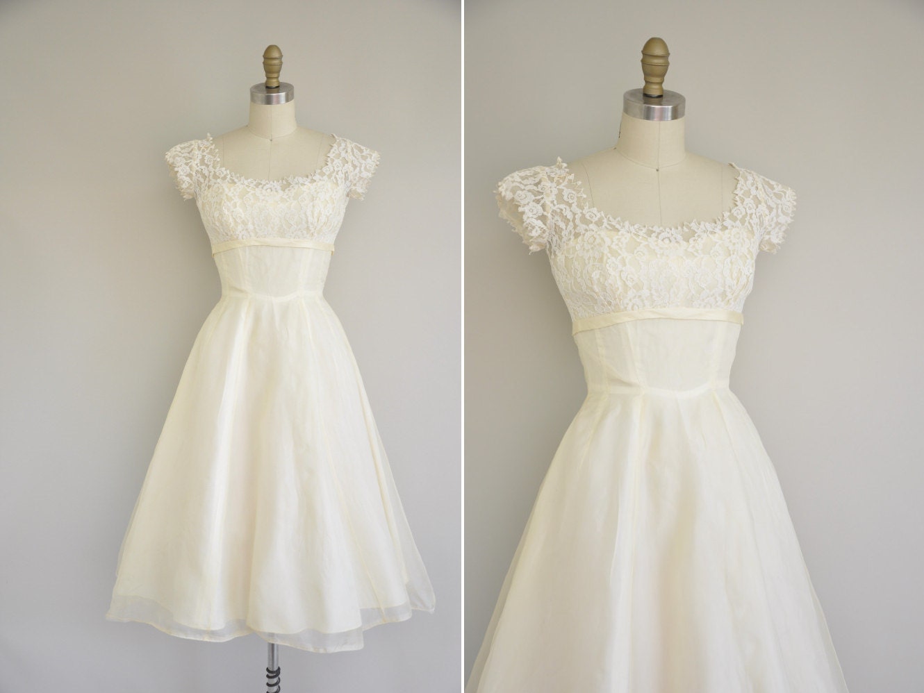 r e s e r v e d...vintage 1950s dress / 50s tea length lace