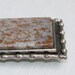Agate Belt Buckle with a fantastic stone Bamboo metal design frame Vintage find