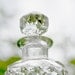 Vintage Lead Crystal Decanter Apothecary Perfume Bottle with quilted Pattern Stopper