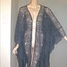 Vintage CRoCHeT LACE CAPE poncho Jacket Ultra Draped Kimono ooak OS