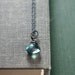 Forest Green Quartz Necklace, Oxidized Sterling Silver Gemstone Briolette Pendant - Into the Woods