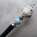 Willimina the White Owl Beaded Hair Stick