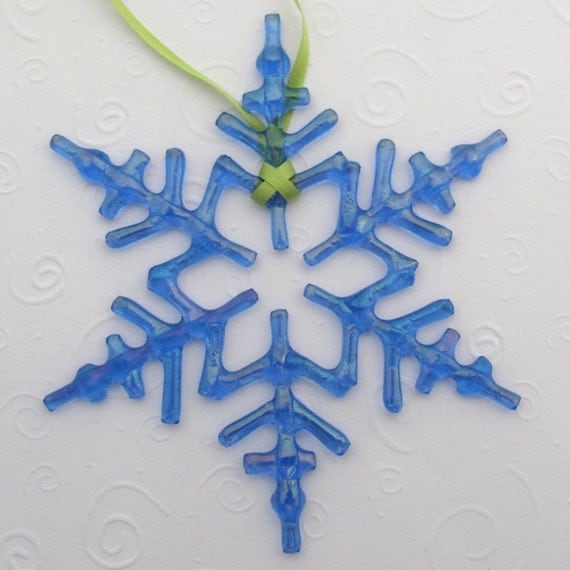fused glass snowflake ornament suncatcher arctic blue fused glass snowflake ornament suncatcher arctic blue