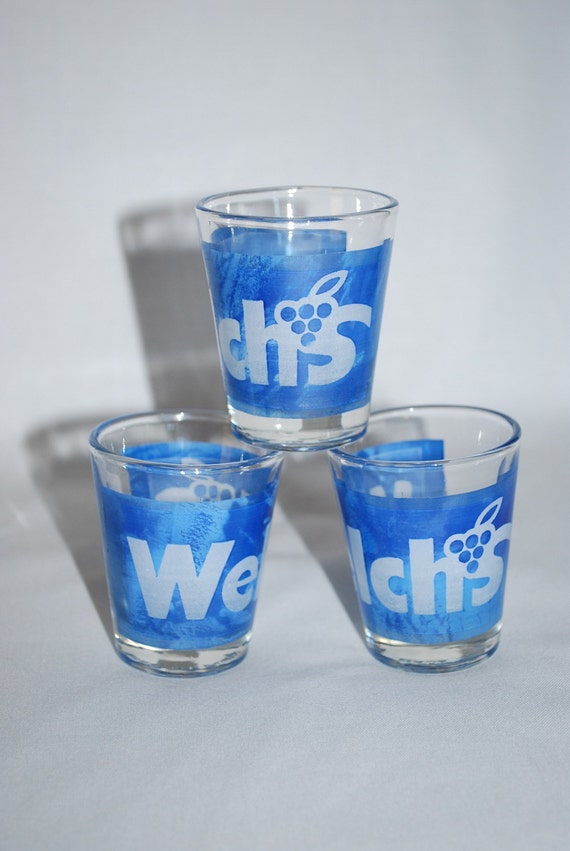 Vintage Welch's Grape Juice Shot Glasses