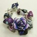 Purple Day of the Dead / Sugar Skull Jewelry / Dia de los Muertos / Cowgirl Charm Bracelet - PurPLe FuSioN