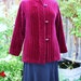 Velvet Chinese Jacket Asian Oriental Quilted Burgundy Wine Cranberry Red Steampunk Costume Theatre Folk Traditional Zen Tai Chi Beautiful