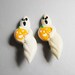 vintage ghost clip on earrings