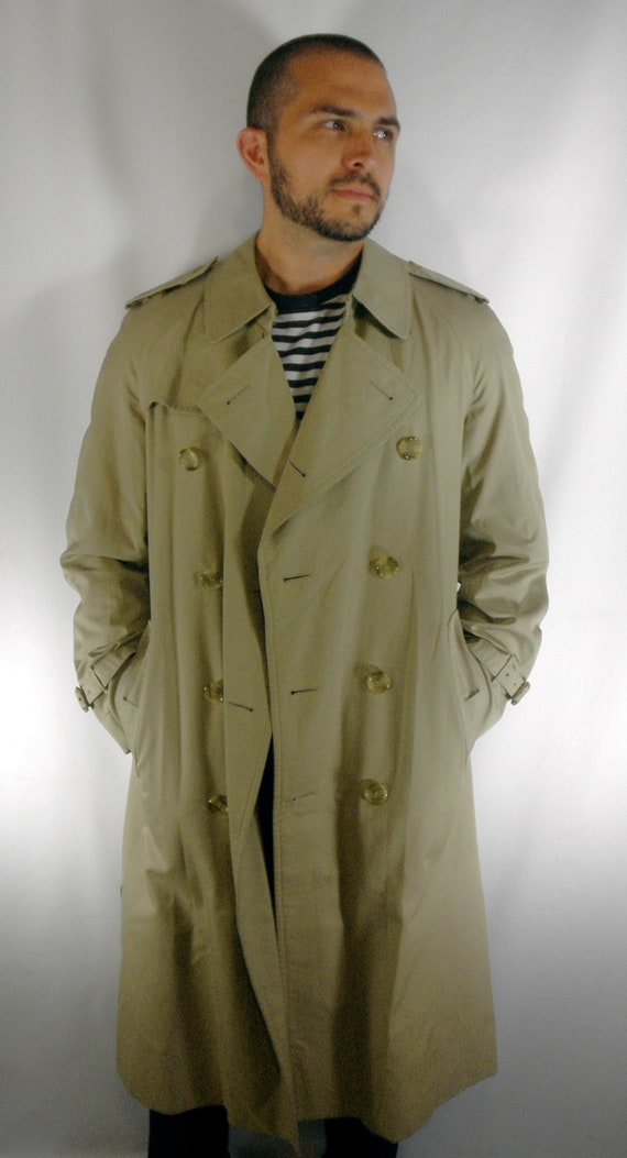 Vintage Burberry English Trench Coat with Waist Belt
