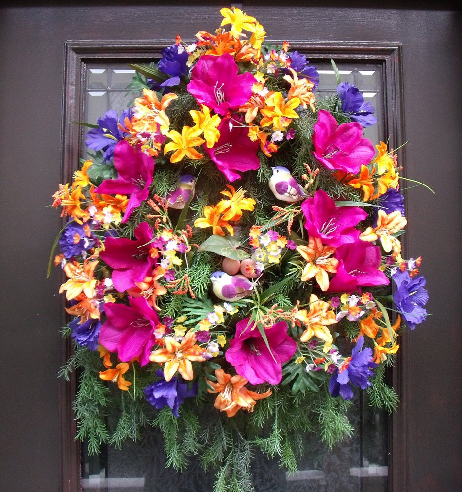 Summer Wreaths Door Wreath Front Door Decoration Colorful