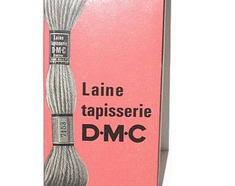 Needlepoint Yarn, Wool, Laine Tapisserie, DMC, Tan, Ecru, 10 Skein Box, Light Brown, Dark Ecru, Yarn, Needlepoint, Original Box, Vintage