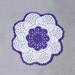 Purple Passion Crochet Lace Doily, Cottage Chic Home Decor, Fiber Art, Original Design by NutmegCottage