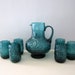 Mid Century Mod Pitcher and Glass Set