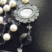 TIME FLIES - Amazing Necklace with Bird, Butterfly, and Antique Pocket Watch