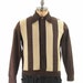 Mens 60s Brown Striped Shirt M